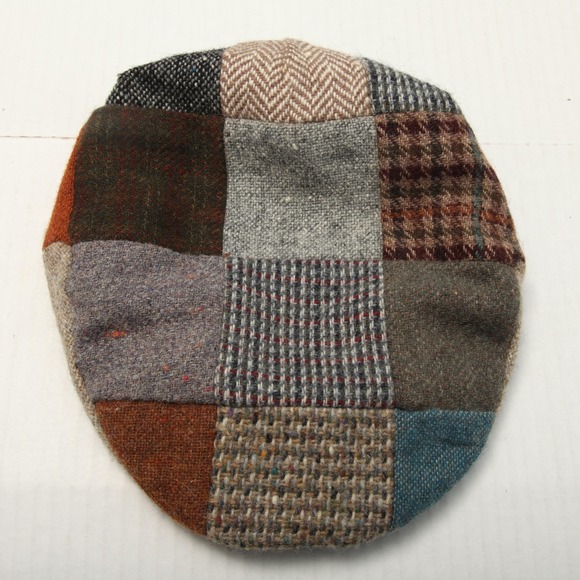 L.L.Bean Hat Cap Fitted Mens Medium Multi Tweed Patchwork Hanna Hats Ireland - Picture 6 of 10
